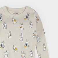 Egg Hunt Print on Crème PJ Set - Parkette.