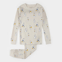 Egg Hunt Print on Crème PJ Set - Parkette.