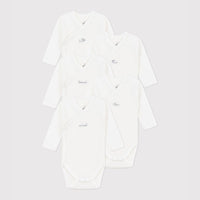 Set of 5 Long-sleeve Wrap-Over Bodysuits - Days of the Week - Parkette.