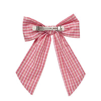 Plaid Oversized Bow Clip