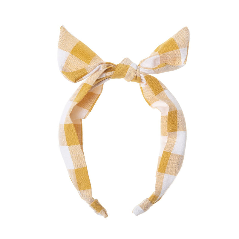 Retro Check Tie Headband Retro Check Tie Headband