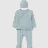 Ribbed Cotton Jersey Three Piece Set - Parkette.