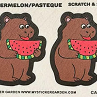 Capybara Watermelon Scratch and Sniff Sticker Sheet
