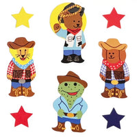 Glossy Cowboy Animals Sticker Sheet