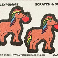 Horse Apple Scratch and Sniff Sticker Sheet