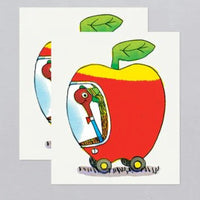 Lowly Apple Car Richard Scarry Tattoo Pair - Parkette.