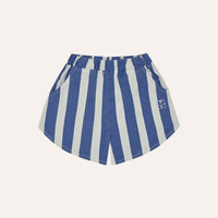Blue Stripes Washed Shorts