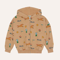 Horses Allover Zipped Sweatshirt