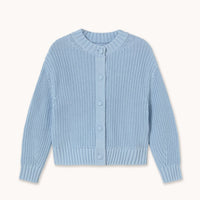 Round Neck Cardigan - Pretty Blue