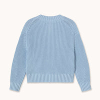 Round Neck Cardigan - Pretty Blue