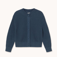 Round Neck Cardigan - Stone - Parkette.