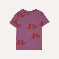 Boots Allover Kids Rib T Shirt - Parkette.