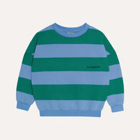 Green Stripes Oversized Kids Sweatshirt - Parkette.