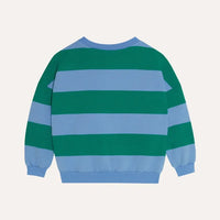 Green Stripes Oversized Kids Sweatshirt - Parkette.