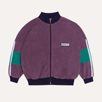 Purple Color Block Kids Zipped Sweatshirt - Parkette.