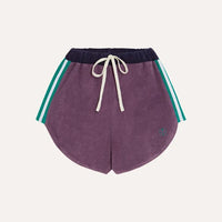 Purple Color Block Kids Shorts - Parkette.