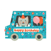 Birthday Van Die Cut Card - Parkette.