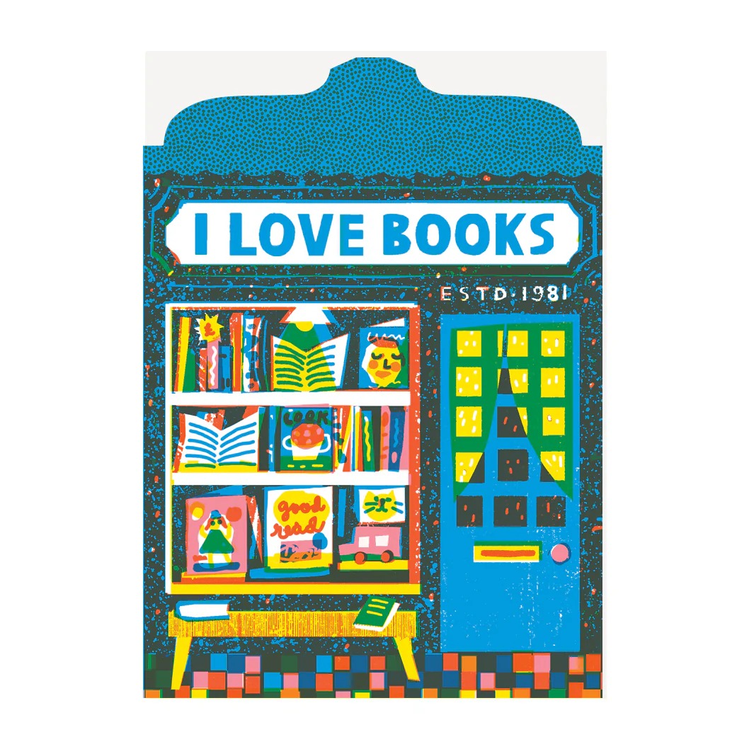Bookshop Die Cut Card - Parkette.
