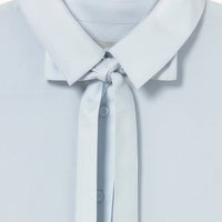 Bow Neck Shirt - Pretty Blue