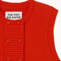 Buttoned Vest - Summer Red