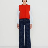 Buttoned Vest - Summer Red