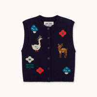 100% Merino Wool Intarsia Vest