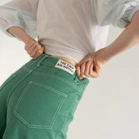 Emerald Green Berta Long Denim - Parkette.