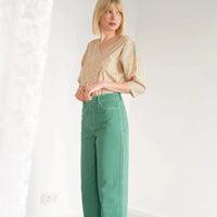 Emerald Green Berta Long Denim - Parkette.