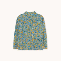 Flower Pattern Rib Mockneck