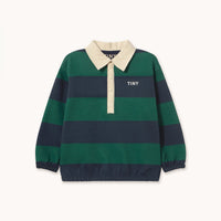 Navy Stripes Polo Sweatshirt