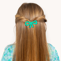 Bow Big Clip - Emerald - Parkette.