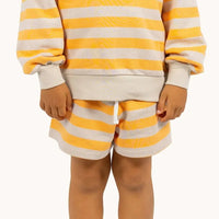 Stripes Tiny Short - Orange/Dark Vanilla - Parkette.