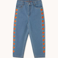 Strawberries Embroidered Jeans - Parkette.