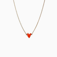 Grant Heart Necklace - Poppy Red