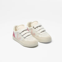 V-90 Leather Sneakers - White Petale Azalea