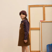 Pom Pom Dog Corduroy Dungaree Dress