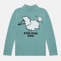 Pom Pom Dog Fleeced Turtle Neck