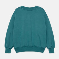 Pom Pom Dog Sweatshirt - Teal
