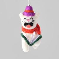 Dickens Cat Felt Ornament