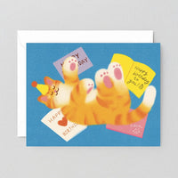 Happy Birthday Cat Letters Greeting Card
