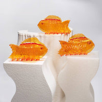Sea Bream Clear Orange Acetate Ocean Fish Hair Claw Clip - Parkette.