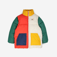 Color Block Padded Anorak - Parkette.