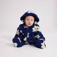 Baby Big Flower All Over Sheepskin Overall - Parkette.