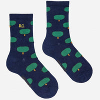 GREEN TREE ALL OVER LONG SOCKS - Parkette.