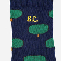 GREEN TREE ALL OVER LONG SOCKS - Parkette.