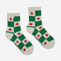 Tomato All Over Short Socks - Parkette.