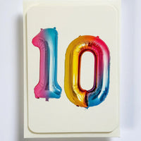 Birthday Balloon No. 10 Greeting Card - Parkette.