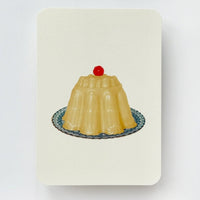 Custard Cream Blancmange Greeting Card - Parkette.