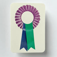 Lavender and Teal Rosette Greeting Card - Parkette.
