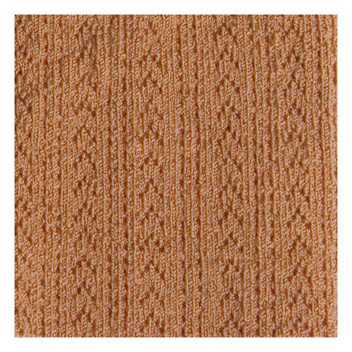 Angelique Pointelle Merino Wool Tights - Caramel - Parkette.